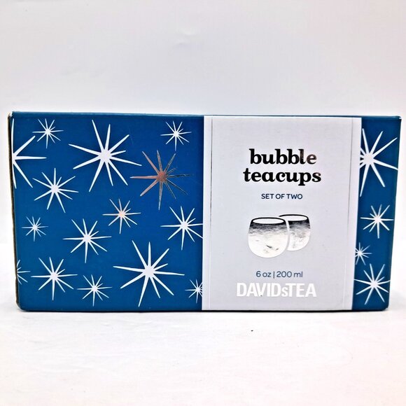 Davids Tea Night Sky Star Burst Ceramic Bubble Teacups-Set of 2-6 Ounces Each - Picture 2 of 7